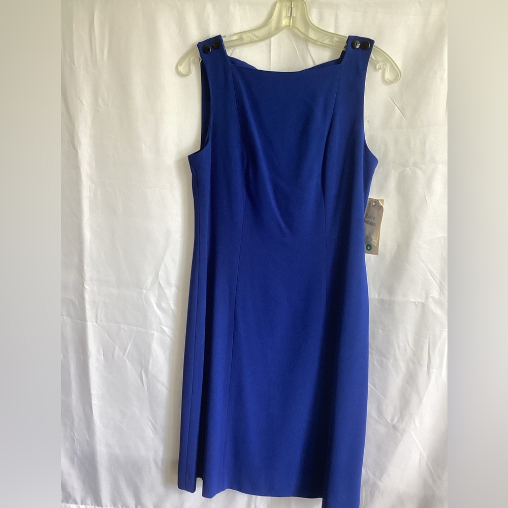 NWT Liz Claiborne Blue Sleeveless Sheath Dress Size 6